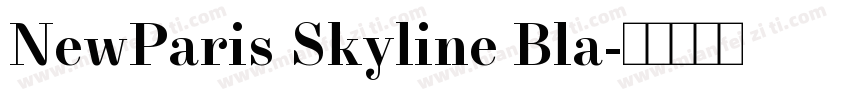 NewParis Skyline Bla字体转换